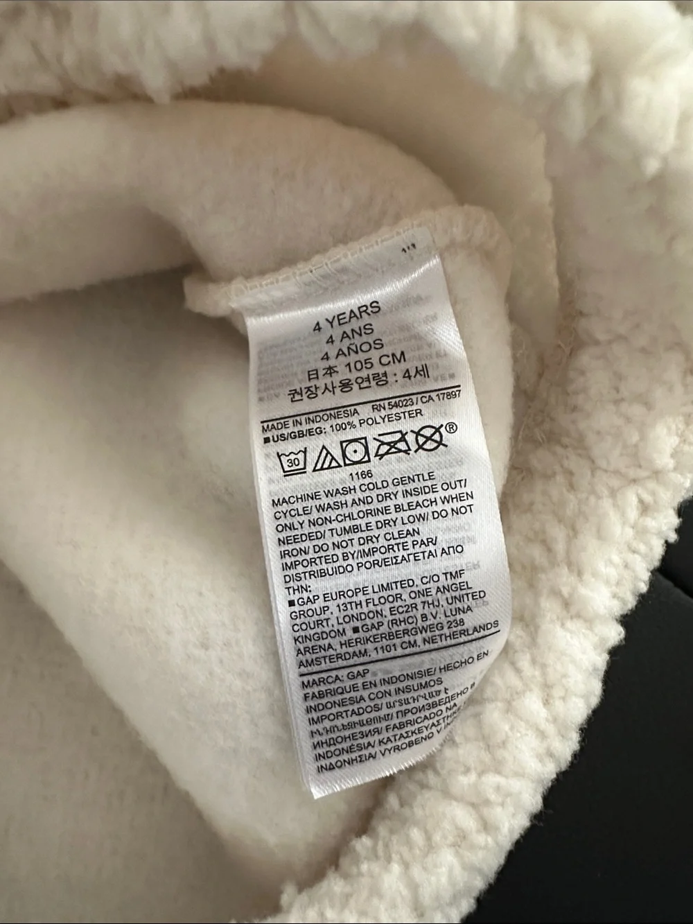 GAP Cream Sherpa Quarter-Zip Pullover Jacket